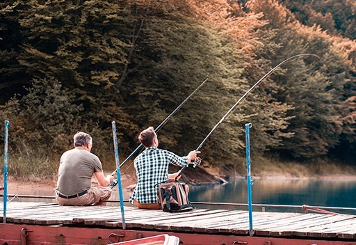 Fishing at Robinhood Resort’s lake